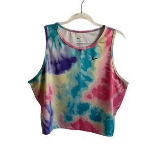 Nike Women’s Fast Cropped‎ Tie Dye Plus Size Athletic Tank Top - Size XXL